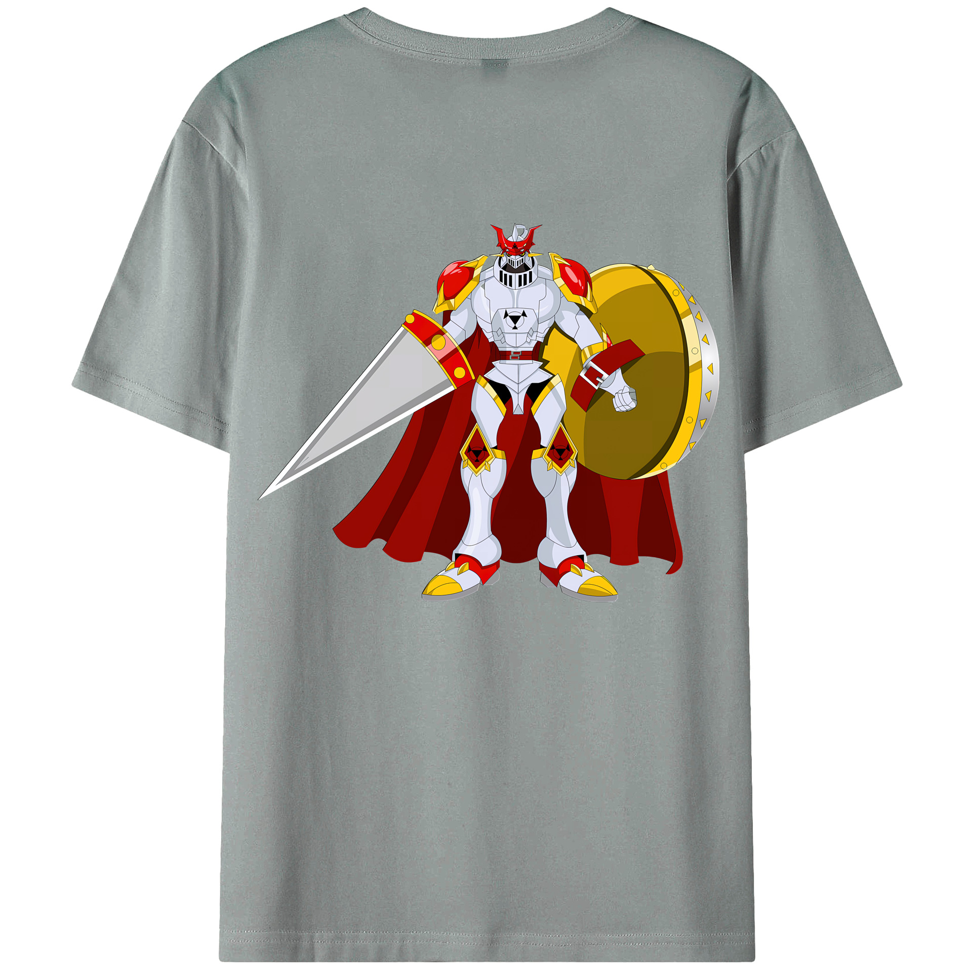 （画像用） Digimon デジタルモンスター/デジモン 綿100％ メンズ半袖Tシャツ（バックプリント） 通気性